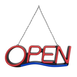56 X 18cm Large Flashing LED Open Sign Board for Pub Cafe Shop Bar AU Plug - Picture 1 of 3