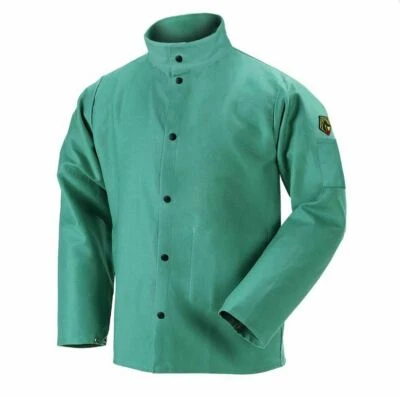 NEW Revco Black Stallion F9-30C 9oz. 30" Cotton FR Green Welding Jacket S-5XL