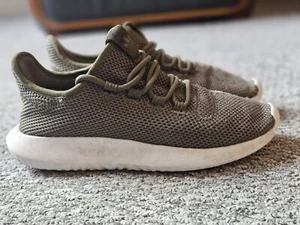 Adidas Tubular Shadow AC7017 Olive Green Knit Trainers Size Uk 3.5 US 4 EUR 36 - Picture 1 of 10