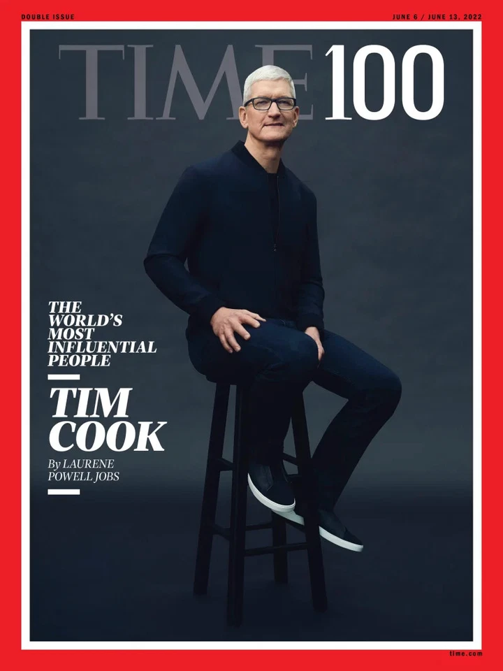 TIME Magazine June 6,2022 Tim Cook Geordie Wood The 100 Most Influential People  - Image 1 of 1