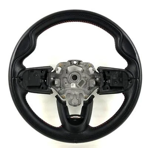 Genuine MINI F56 F57 F60 JCW black leather red stitched steering wheel. 4D - Picture 1 of 17