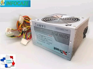 ALIMENTATION PC ATX TRUST 20/24 PINS 420W PSU (4XSATA)(4XMOLEX)(2XFLOPPY) - Photo 1/9