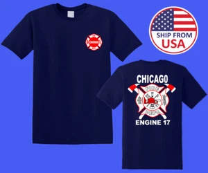 Departamento de Bomberos de Chicago para hombre azul marino talla S-5XL - Imagen 1 de 1