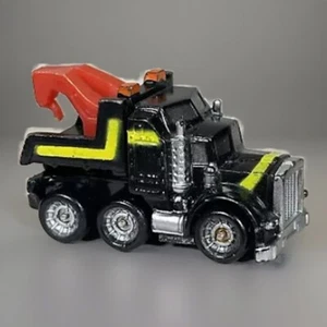 Micro Machine Work Tow Truck Big Rig Black 1987 Galoob Vintage - Picture 1 of 18