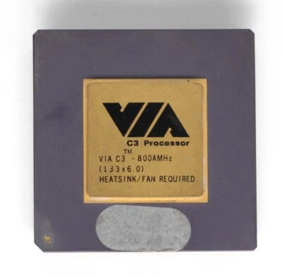 Socket 370 CPU - VIA C3 - 800AMHz - 800MHz - Samuel2 - TESTED - Image 1 of 2