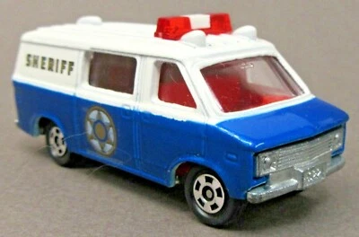 Tomica F22 CHEVY VAN SHERIFF blue/white U.S. Issue diecast mint - Image 1 of 4