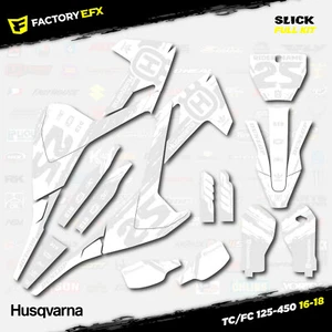Kit de gráficos Whiteout Slick apto para 16-18 Husqvarna TC FC 125 250 300 450 - Imagen 1 de 5