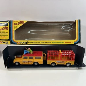 Corgi Nr. 30 Jean Richard Zirkus Land Rover mit Tieranhänger #5233 - Zdjęcie 1 z 6