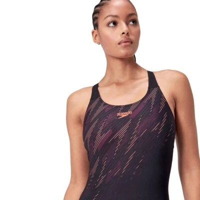 Speedo Women's Hyperboom Placement Muscleback Swimsuit Swimming Costume BNWT - Image 1 of 4