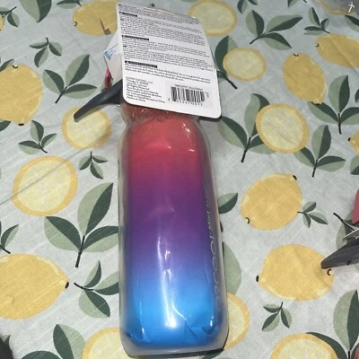 O2 COOL O2Cool Mist ‘N Sip 20 0z Ombre Rainbow Insulated Water Bottle Cooling Mister New