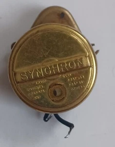 SYNCHRON ELECTRIC CLOCK MOTOR 610 110V 60CY 3W 1 1/3 RPM I12LC-2WA 1-62: SPINS! - Picture 1 of 9
