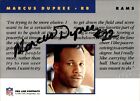 Marcus Dupree Signed 1991 Pro Line Portraits Card w/Stamp Autographed Rams