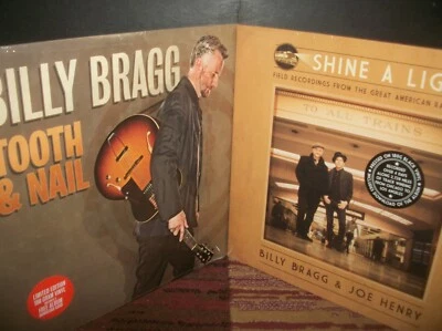 Lot: 2 BILLY BRAGG LPs - Tooth & Nail / Shine a Light - New SEALED 180g vinyl Foto 1 de 2