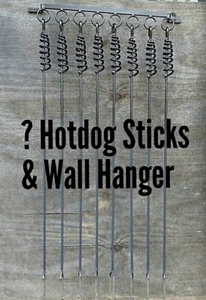 Party Roaster, ? Hotdog Sticks/Roaster & Wall Hanger-made by Blacksmith, Camping - Picture 1 of 10