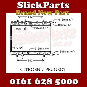 CITROEN BERLINGO RADIATOR 1.1 1.4 1.6 1.9 Di 2.0 HDi 2002 > 2008 UNIVERSAL *NEW* - Picture 1 of 1