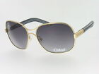 Chloe CL2208 C01 Gold Two Tone Womens Cat Eye Sunglasses