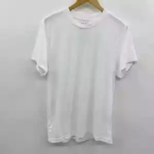 INC International Concepts shirt Mens large Short Sleeve art work white solid - Picture 1 of 4
