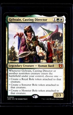 MTG Magic The Gathering Wilds of Eldraine Commander #4 Gylwain Casting Director - Image 1 of 2