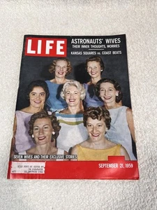 Life Magazine September 21 1959 The Astronauts' Wives~NASA Space Mission Mercury - Picture 1 of 3