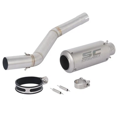 Silenciador de cola media puntas de escape antideslizantes para CF-Moto 400NK 650MT 650NK 2016-2025 Foto 1 de 4