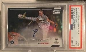 Benjamin Sesko Rookie Auto PSA 9 Topps Stadium Club Chrome UCL 2021 RC Salzburg - Bild 1 von 3