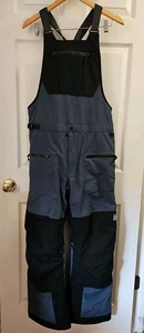 NWT Mountain Hardwear Men's FIRST TRACKS DRY Q RECCO Bib Pants Blue Medium $300 - Picture 1 of 5
