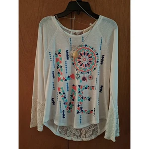Girls Self Esteem White and Blue outfit size Large - Picture 1 of 8