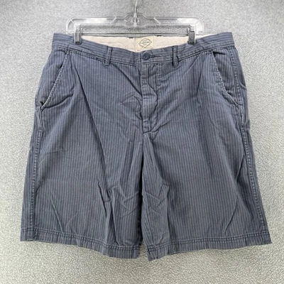 St Johns Bay Mens Chino Shorts 38W Striped Blue Cotton Inseam 9.5in - Image 1 of 4