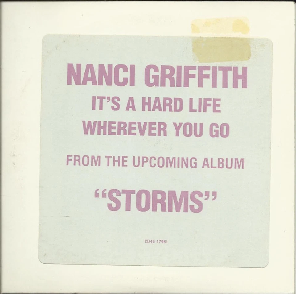 NANCI GRIFFITH It’s Hard Life Wherever PROMO CD Single - Image 1 of 1