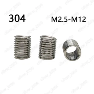 304 Stainless Steel Tangless Insert Helicoil Wire Thread Inserts M2.5 M3 M4-M12 - Picture 1 of 5