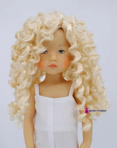 BONEKA Perücke lang gelockt blond 6-7inch/15,5-18 cm passt Li'l Dreamer