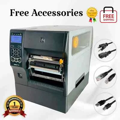 Zebra ZT420 Thermal Transfer Label Printer 300 dpi Peel Rewind LAN USB Serial - Image 1 of 4