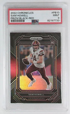 2022 Panini Chronicles Football Prizm Black Red Sam Howell /99 #PSA-9