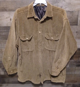 Corduroy Brown XL Barn Chore Coat Mens Farm Vtg Button Down - Picture 1 of 13
