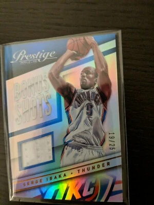 2014-15 Panini Prestige Premium Bonus Shots Materiales Naranja Serge Ibaka 19/25  Foto 1 de 2