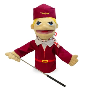 16 inch with Retractable Puppet Flight attendant hand puppet plush hand puppet - Picture 1 of 5