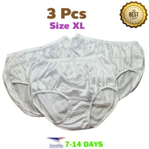x3 Women Men Underwear White Comfortable VTG Panties Briefs Size XL High Waisted - Picture 1 of 8
