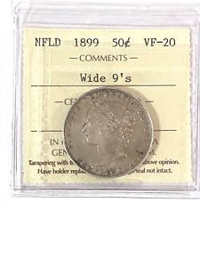 Canada, Newfoundland, 1899 - 50 Cent Coin, ICCS - VF - 20