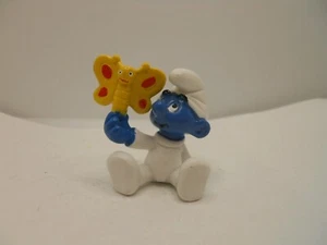  PUFFI SMURF BARBAPUFFO 20218 BABY PUFFO FARFALLA BABY SMURF WITH BUTTERFLY CE - Imagen 1 de 1