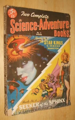 Two Complete Science Fiction Adventure Books No. 2 Spring 1951 Clarke, Hamilton Foto 1 de 4