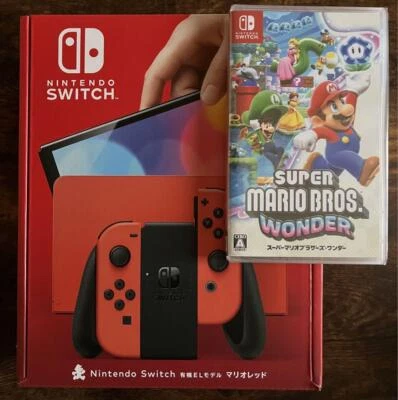 Nintendo Switch OLED Mario Red Edition Console + Super Mario Bros Wonder - Image 1 of 3