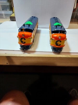 A Pair of TYCO HO scale locomotive Engine F7 Chessie System 4015 - Image 1 of 4