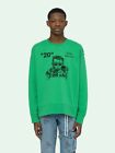 Off-White Public Television Sweatshirt Green/Black 100% Authentic Original