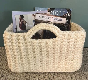 New Handmade Crocheted Basket - Picture 1 of 6