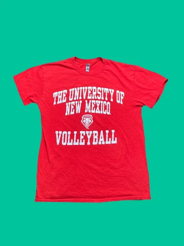 New Mexico Lobos College Volleyball T Shirt Mens Size M Red Cover