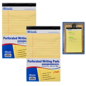 4x Legal Note Pads Perforated Ruled Writing 5" x 8" Canary Yellow 50 Sheets Each - Picture 1 of 1