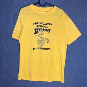 Hanes Tshirt Youth Large Yellow Vintage 90s Jabberwock Dragon Classic Casual - Picture 1 of 7