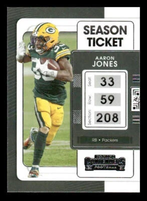 2021 Panini Contenders #36 Aaron Jones Green Bay Packers - Image 1 of 2