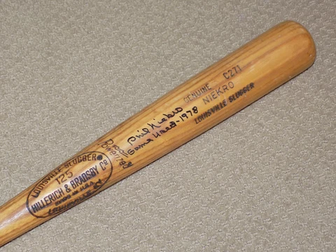Phil Niekro H&B Game Used Signed Bat Atlanta Braves HOF PSA GU 9.5 Cover
