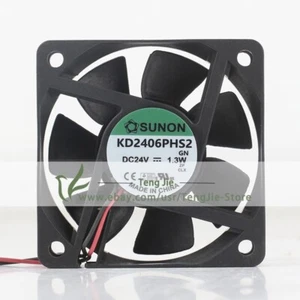 Sunon KD2406PHS2 DC24V 0.054A 1.3W 6015 6cm 2-Wire Axial Original Cooling Fan - Picture 1 of 4